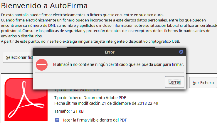 error autofirma